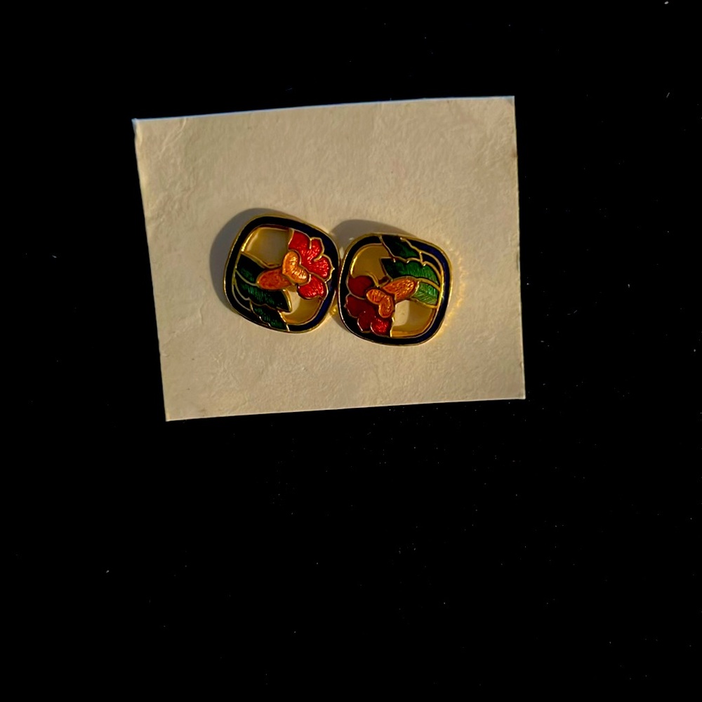 1980’s Cloisonné Earrings